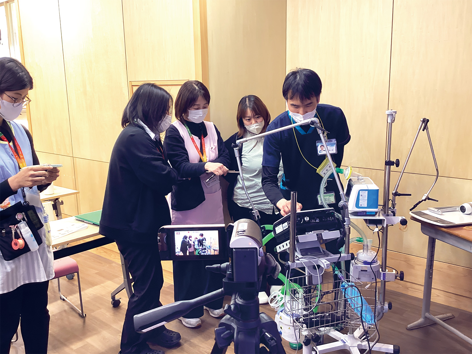 支援学校での人工呼吸器研修会へ参加しました